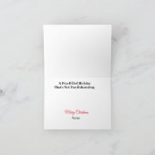 ユモアあふれるエルフと医者のクリスマスカード カード (内部)