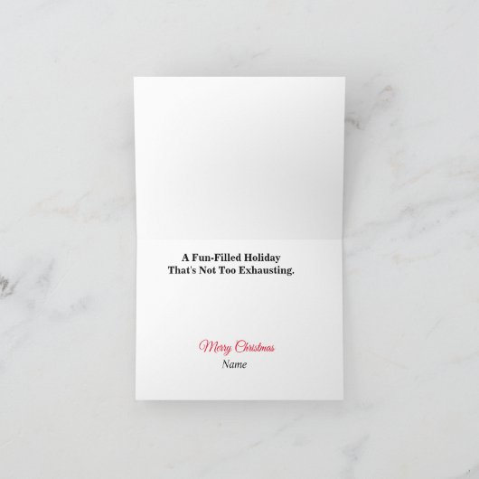 ユモアあふれるエルフと医者のクリスマスカード カード (内部)