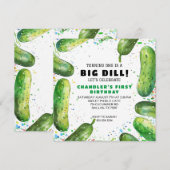 ユモアあふれるディルピクルの誕生日ジョーク 招待状 (正面/裏面)