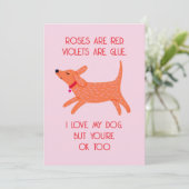 ユモアあふれるバレンタインデーのカード - 愛犬デザイン シーズンカード (スタンド正面)