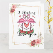 ユモアあふれるバレンタインデーの折りたたみ式グリーティングカード カード (黄色い花)