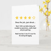 ユモアあふれるバレンタインデー・記念日 4つ星評価 カード (黄色い花)