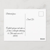 ユモアあふれるヘリコプターの誕生日ケーキ配達アート ポストカード (裏面)