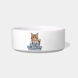 ユモアあふれる猫の医者 イラスト ボウル