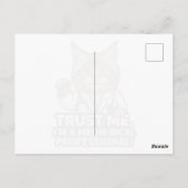 ユモアあふれる猫の獣医イラスト ポストカード (裏面)