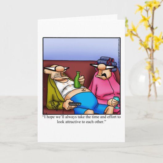 ユモアあふれる記念日グリーティングカード カード (黄色い花)