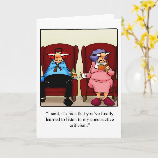 ユモアあふれる記念日グリーティングカード カード (黄色い花)