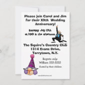 ユモアあふれる記念日パーティーの招待状 招待状 (裏面)