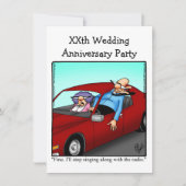 ユモアあふれる記念日パーティーの招待状 招待状 (正面)