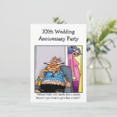 ユモアあふれる記念日パーティーの招待状 招待状 (スタンド正面)