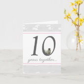 ユモアあふれる10周年記念の錫の夫婦ハガキ カード (黄色い花)