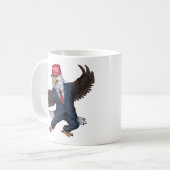 ユモアたっぷりのアメリカンイーグル コーヒーマグカップ (正面左)