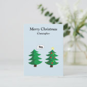 ユモアたっぷりのクリスマスツリー シーズンポストカード (スタンド正面)