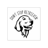 ユモアたっぷりのゴールデンレトリバー 2" x 2" ゴムスタンプ ラバースタンプ (インプリント)