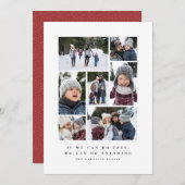 ユモアたっぷりのシンプルなフォトコラージュ シーズンカード (正面/裏面)