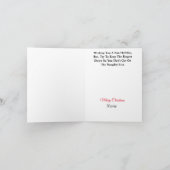 ユモアたっぷりのトナカイとテニスラケットのクリスマスカード カード (内部)