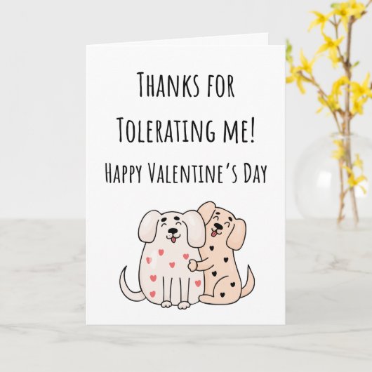 ユモアたっぷりのバレンタインカード あなたの寛大さに感謝 フォールド カード (黄色い花)