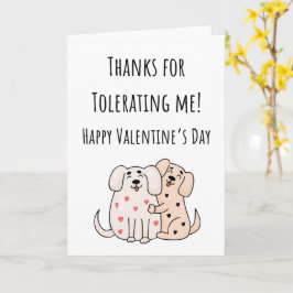 ユモアたっぷりのバレンタインカード あなたの寛大さに感謝 フォールド カード