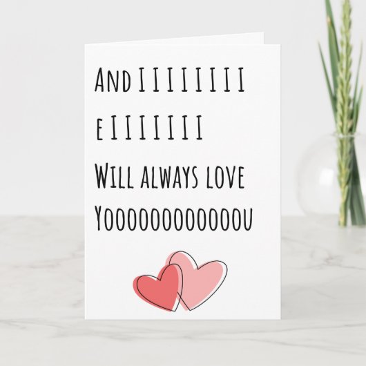 ユモアたっぷりのバレンタインカード 愛のメッセージを折り紙で カード (正面)