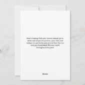 ユモアたっぷりのピックルボールクリスマスエルフ、カスタムテキスト付き シーズンカード (裏面)