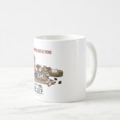 ユモアたっぷりのフレンチブルドッグママ クリスマスギフト 寝不足 ドッグラ コーヒーマグカップ (正面右)