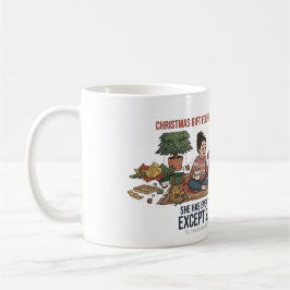 ユモアたっぷりのフレンチブルドッグママ クリスマスギフト 寝不足 ドッグラ コーヒーマグカップ