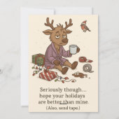 ユモアたっぷりのホリデーカード シーズンカード (裏面)