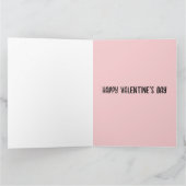 ユモアたっぷりのレトロな女性向けバレンタインデーカード カード (内部)