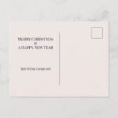 ユモアたっぷりのロゼワインのクリスマスカード シーズンポストカード (裏面)