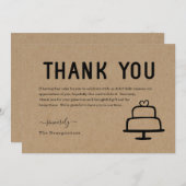 ユモアたっぷりの無料ケーキ感謝カード サンキューカード (正面/裏面)