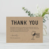 ユモアたっぷりの無料ドリンク感謝カード サンキューカード (スタンド正面)