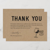 ユモアたっぷりの無料ドリンク感謝カード サンキューカード (正面/裏面)