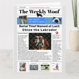 ユモアたっぷりの犬の新聞 カード