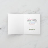 ユモアたっぷりの遅すぎるクリスマス 面白い名言 レトロブルー シーズンカード (内部)