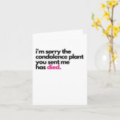 ユモアと奇妙に具体的なお悔やみカード カード (黄色い花)