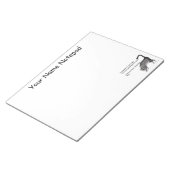 ユモアなグレーの遊び心あるエジプトマウ ノートパッド (アングル)