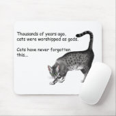 ユモアなグレーの遊び心あるエジプトン・マウ マウスパッド (マウス)