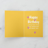 ユモアな手作りネコママ誕生日カード - ネコ大好きママ カード (内部)
