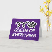 ユモアな母の日カード - すべての女王様 カード (黄色い花)