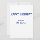 ユモアな犬のフラットグリーティングカード(表と裏のみ) カード (裏面)