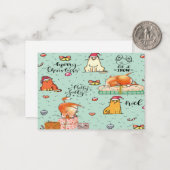 ユモアな猫のクリスマスカード ノートカード (正面/裏面インサイチュ)