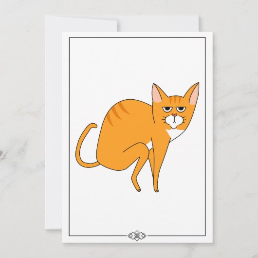 ユモアな猫の誕生日カード - あなたの1日を猫で満たして 招待状 (裏面)