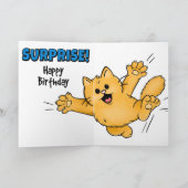 ユモアな猫の誕生日カード カード (内部)