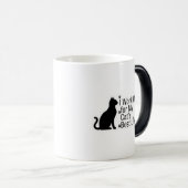 ユモアな猫好きマグカップ - 私は猫のために頑張っている モーフィングマグカップ (正面右)
