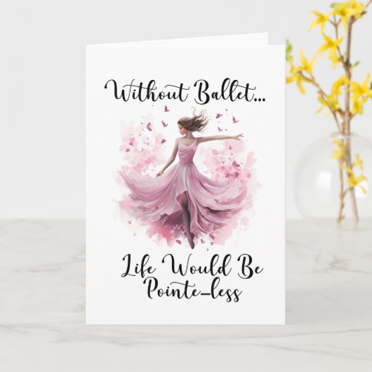 ユモアのバレエ カード (黄色い花)