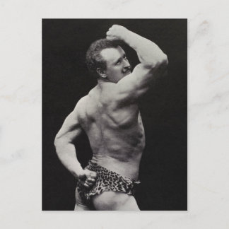 ユモアのボディビルダー ポストカード