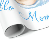 ユモアラッピングペーパー おむつを運ぶコウテイペンギン - オーダーメイドテキスト ラッピングペーパー (ロールコーナー)