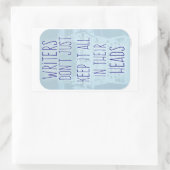 ユモア作家ヘッドスローガン 長方形シール (バッグ)