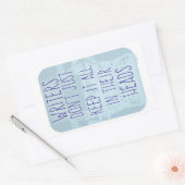 ユモア作家ヘッドスローガン 長方形シール (封筒)