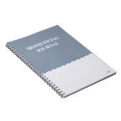 ユモア名言気分日記 ブルー モダン ノートブック (右側)